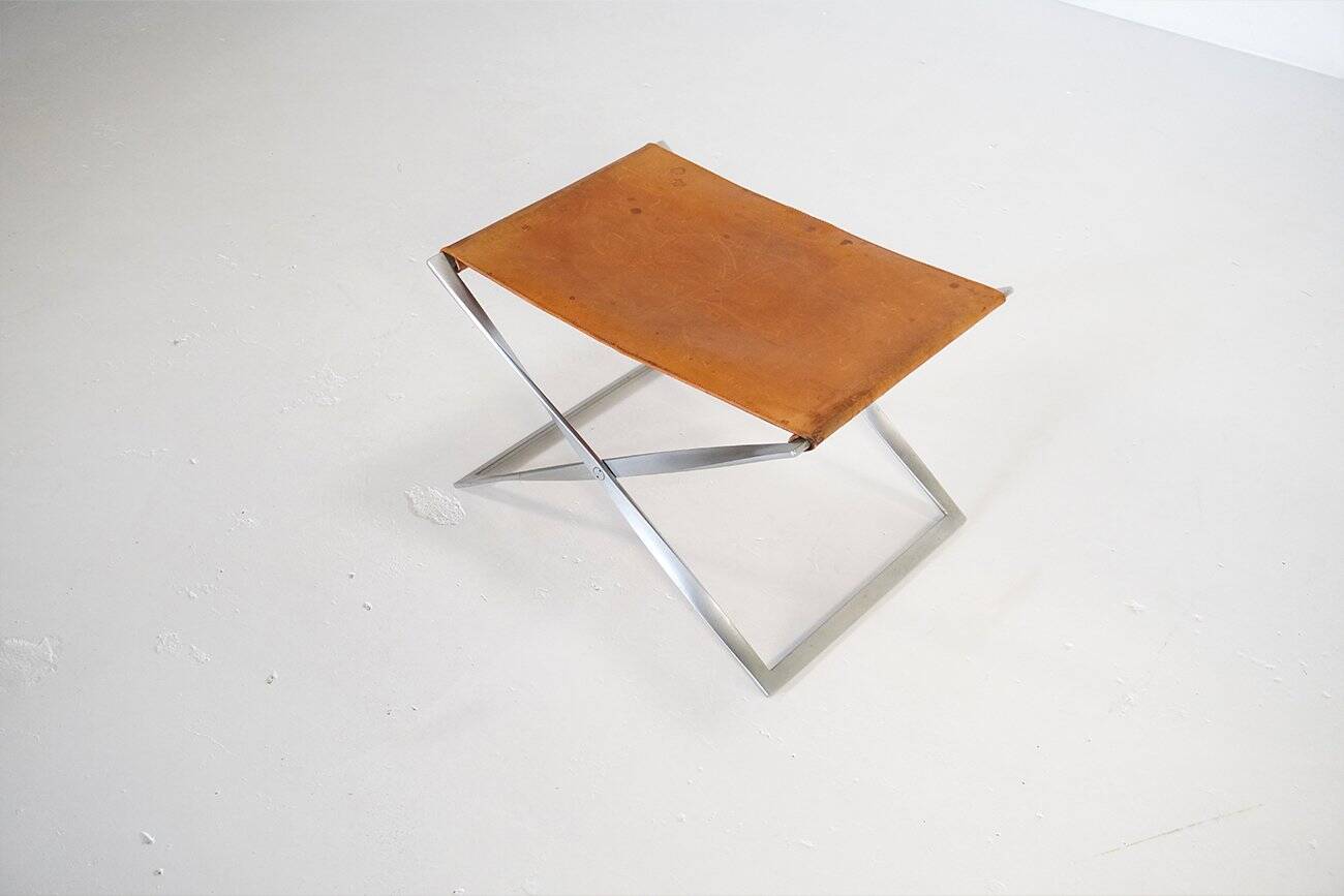 Pk91 Folding Stool by Poul Kjaerholm for E. Kold Christensen, Denmark, 1960s
