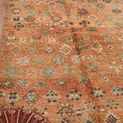 Peach Vintage Moroccan Rug 158 x 287 cm, Berber Wool Rug, Handmade Boho Rug