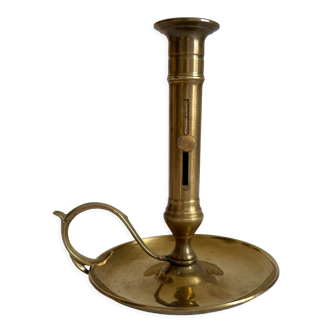 Vintage brass high hand candle holder