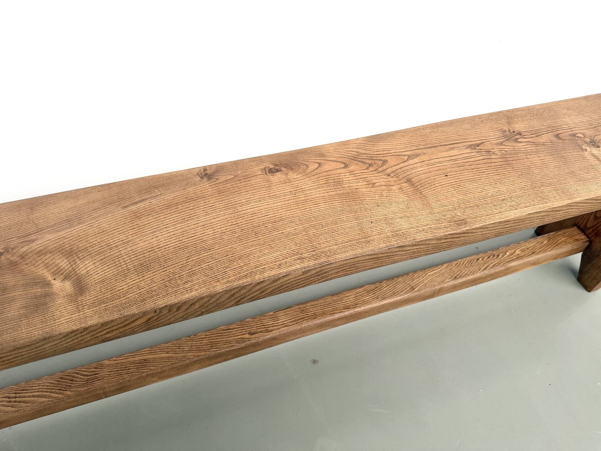 Modernist oak farmhouse bench, 1950s