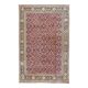 1970s Turkish Oushak Handmade Wool Cotton Pink Area Rug 112x175