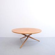 Table en bois de cerisier réglable par Jürg Bally pour Wohnhilfe, années 1950.
