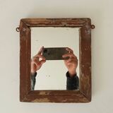 Antique solid wood mirror early 20th century 26*22