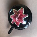 Flamed sandstone pan signed Gaubier