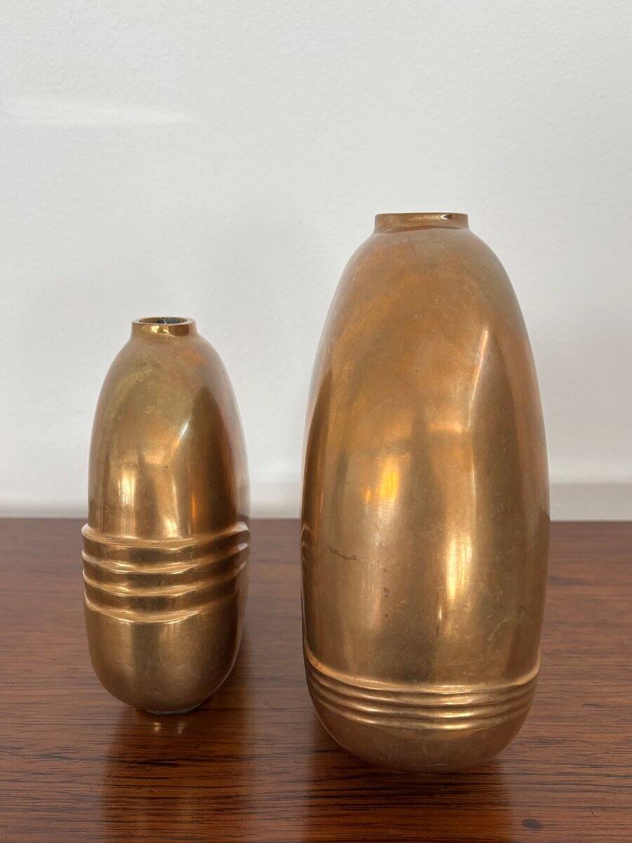 Bronze Vase Sculptures by Esa Fedrigolli for Esart, Italy, 1970s, Set of 2