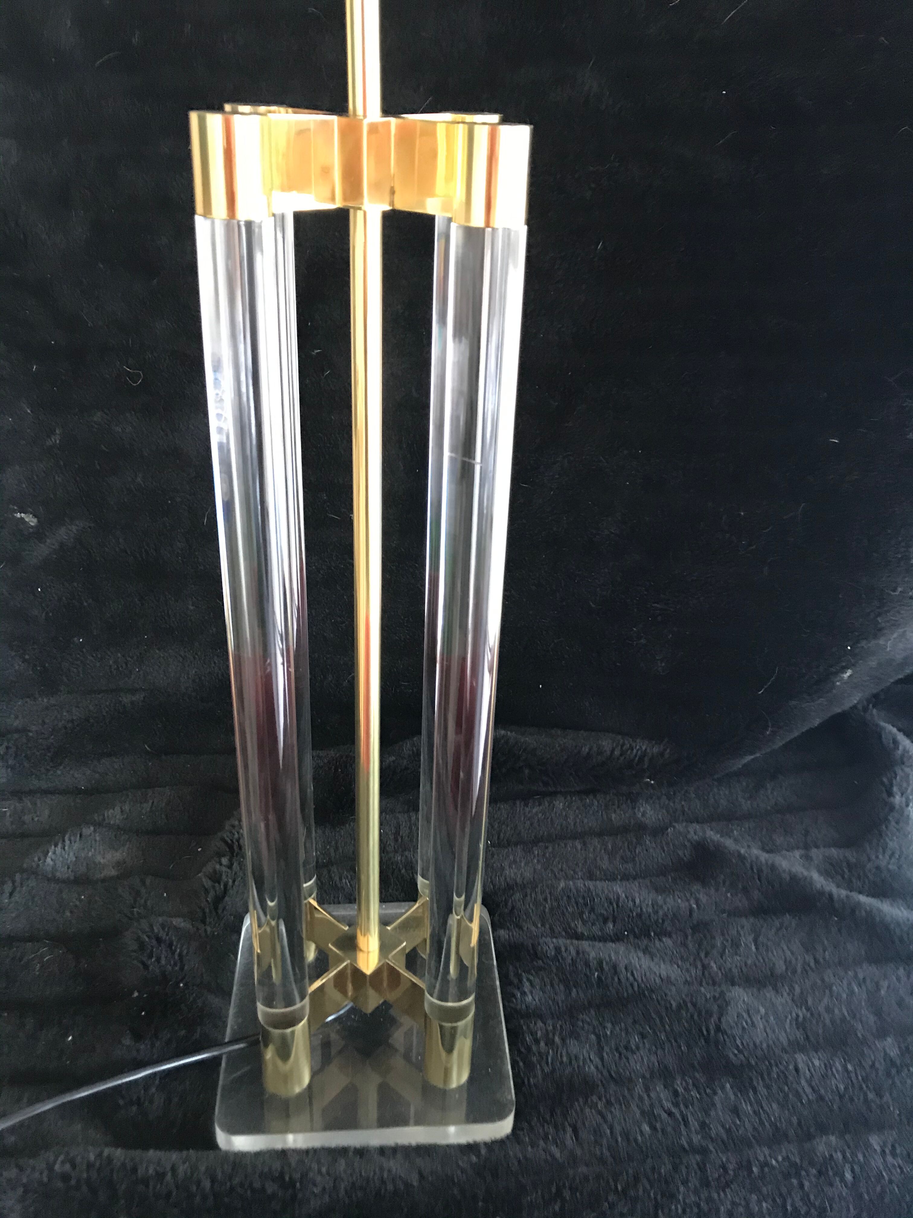 Metacrilique table lamp XXL 1970