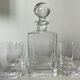 Crystal carafe and 4 glasses Daum France.