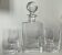 Crystal carafe and 4 glasses Daum France.