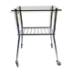 Side table feet thongs and tray smoked glass 1960
