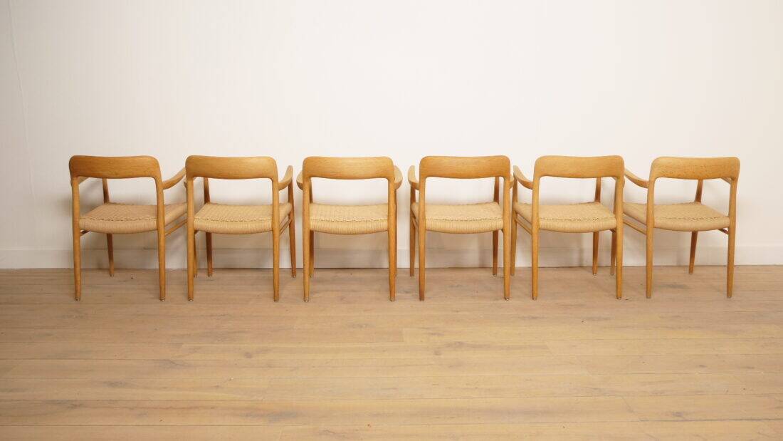 6 x Niels Otto Moller dining chairs | Model 56 | Oak | Restored