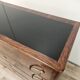 1940s Art Decò chest of drawers in walnut burl with black glass top