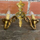 Pair of Double Wall Lights in Antique Louis XV Style, Gilded Bronze Vintage #D67