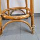 Paire de tabourets vintage en rotin & bambou 1950