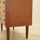 Danish teak chest of drawers with six drawers and sculptural handles, 1960s