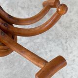 Pair of curved wooden coat racks or hooks from the 1900s