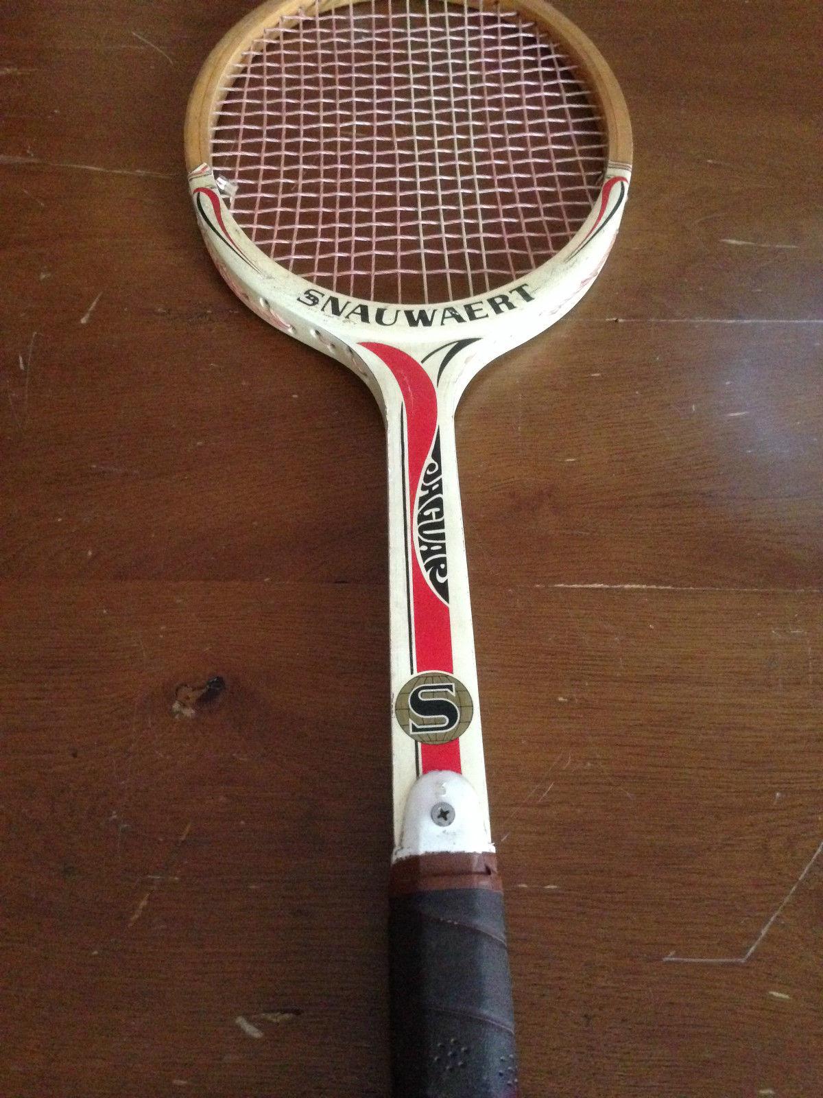 Raquette De Tennis Ancienne Draper Maynard Harvard - Bois à Carreaux Vers 1895 - Occasion Bon état Vintage
