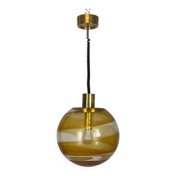 Mid-century Italian Murano glass sphere pendant lamp from 60s