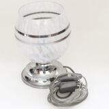 Art deco lamp Clichy glassware silver threads