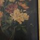 Pair of still lifes, oils on cardboard, late 19th century, bouquets of flowers