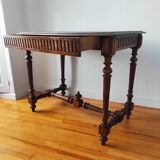 Antique desk table in solid walnut
