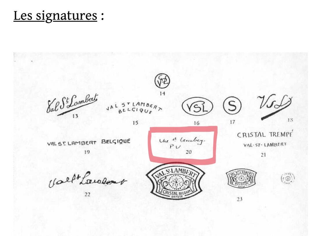 Clear crystal vase Val Saint Lambert