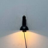 Mid-century German black minimalist wall lamp by Hustadt, 1960s.
