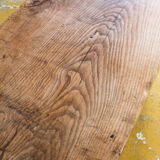 Old coffee table in solid oak wood. France, early twentieth century.