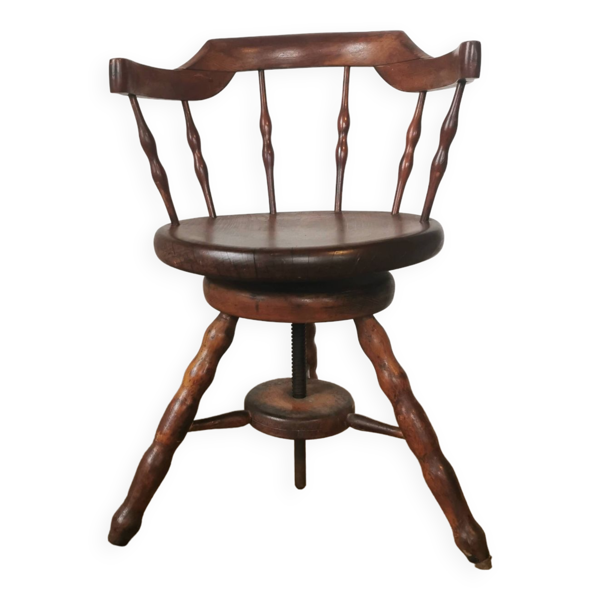 Swivel office chair known as a captain's chair, circa 1900