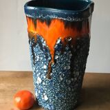 Fat lava vase J Ribero Vallauris