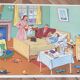 Affiche d'école Rossignol "le repas en famille " & "la maladie"
