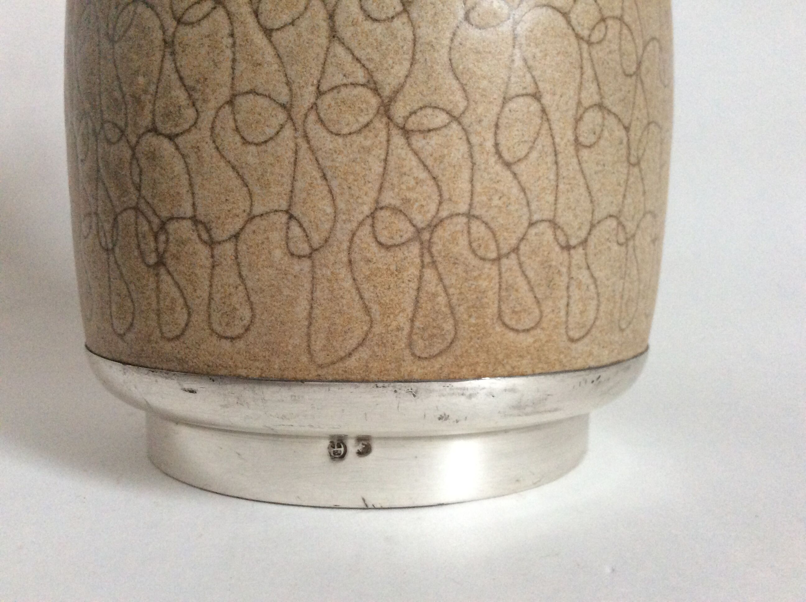 Ceramic vase and money Scandinavian style