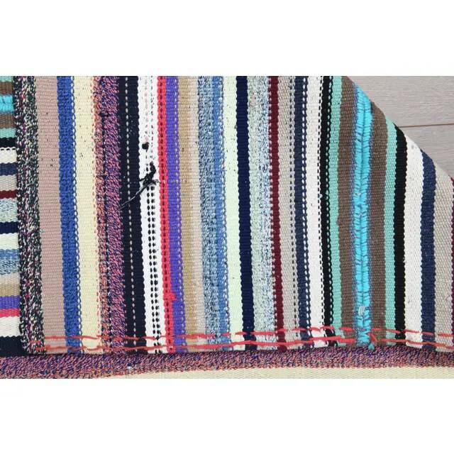 1970s Vintage Turkish Oushak Handmade Wool Cotton Purple Area Rug 175x274