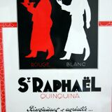 Saint Raphaël vin - affiche vintage pub 1930