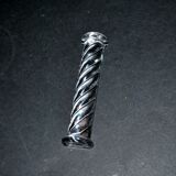 Set of 6 designer knife rests in twisted molded glass - vintage tableware