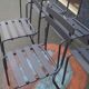 Suite of 8 steel bistro chairs
