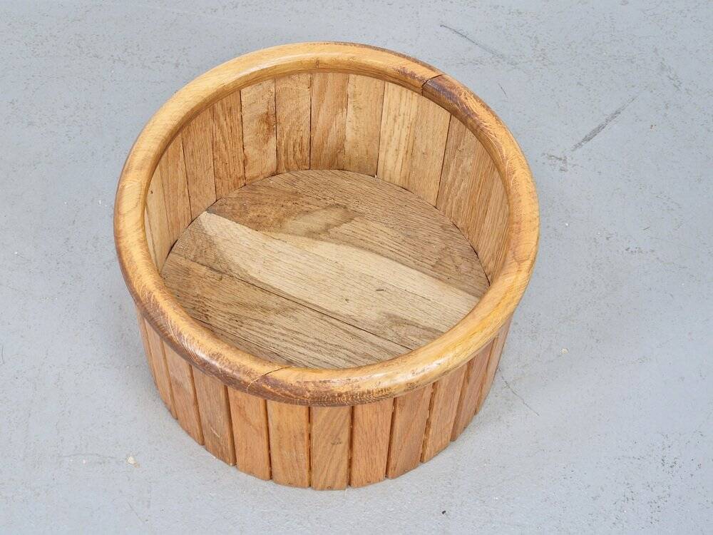 Vintage Oak Indoor Planter, Denmark, 1960s