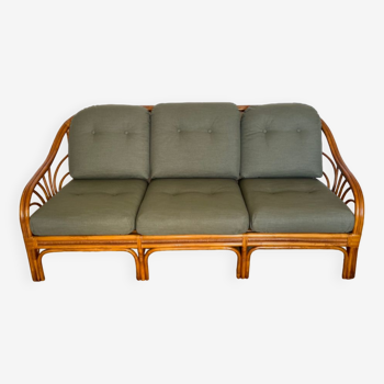 3-seater rattan bench