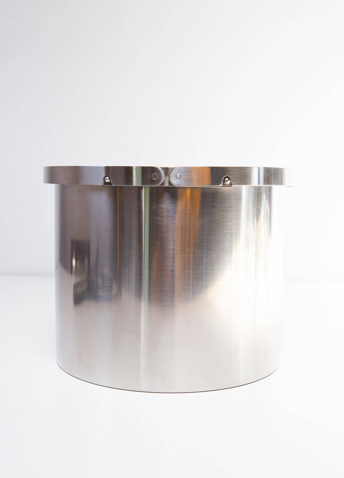 Stainless steel ice bucket Cylinda Arne Jacobsen Stelton 2.5 litres