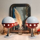 Pair of Space Age Cocci Ball Lamps