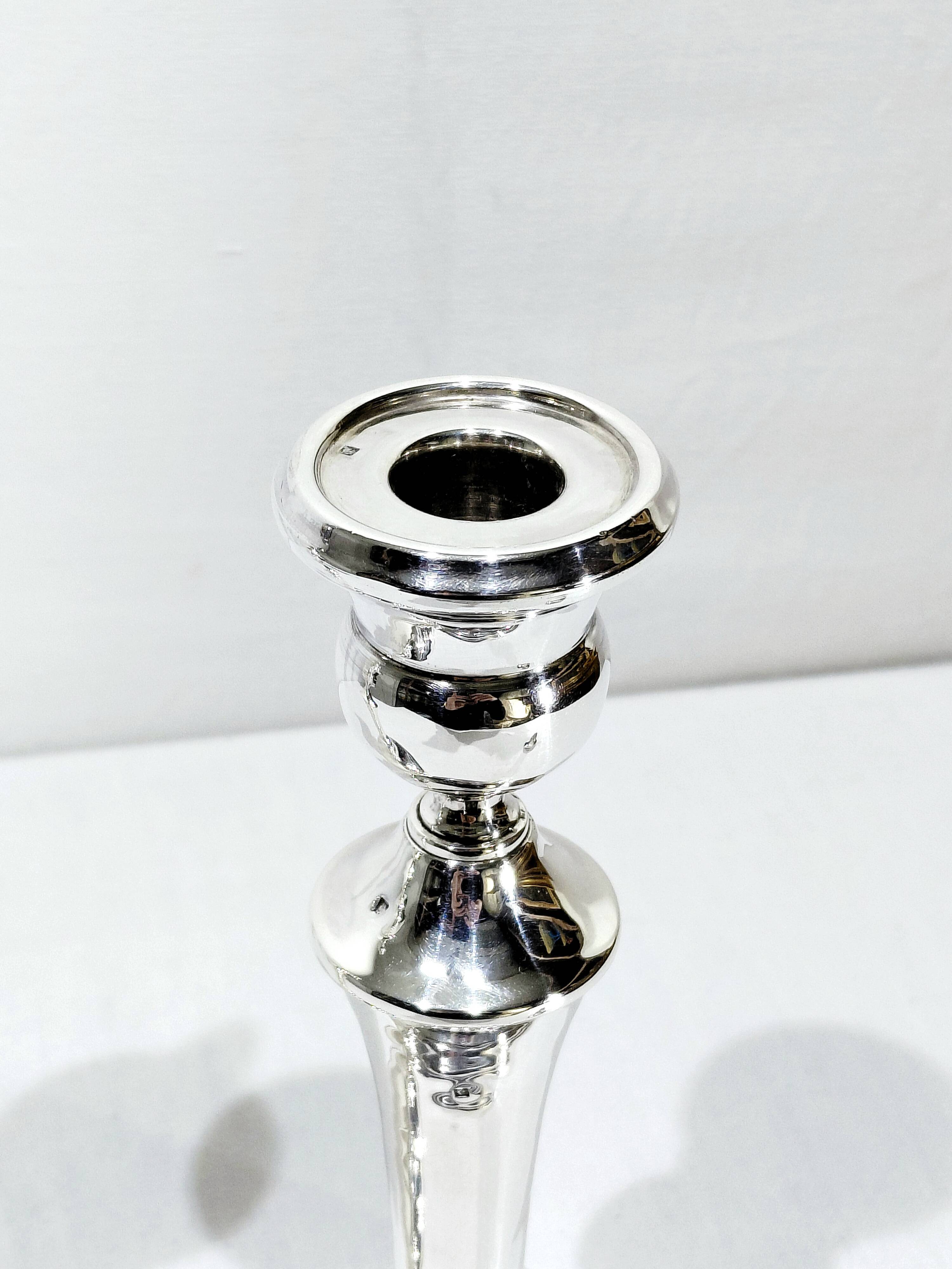 Pair of Silver Candle Holders Egypt