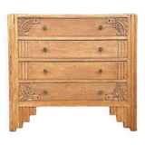 Art deco chest of drawers, vintage old furniture