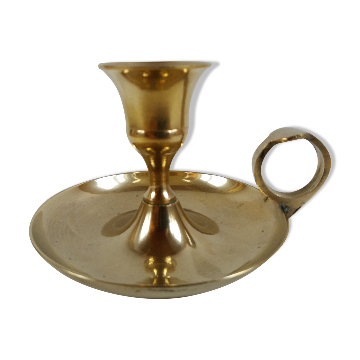 Golden brass cellar rat bougeoir