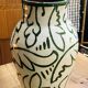Terracotta vase Morocco floral pattern
