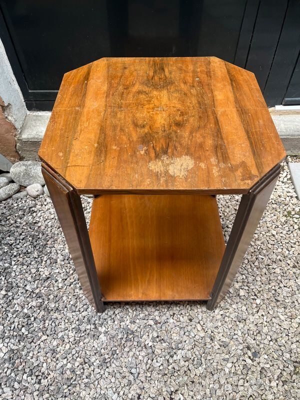 Gueridon art deco / table d'appoint ancienne, vintage