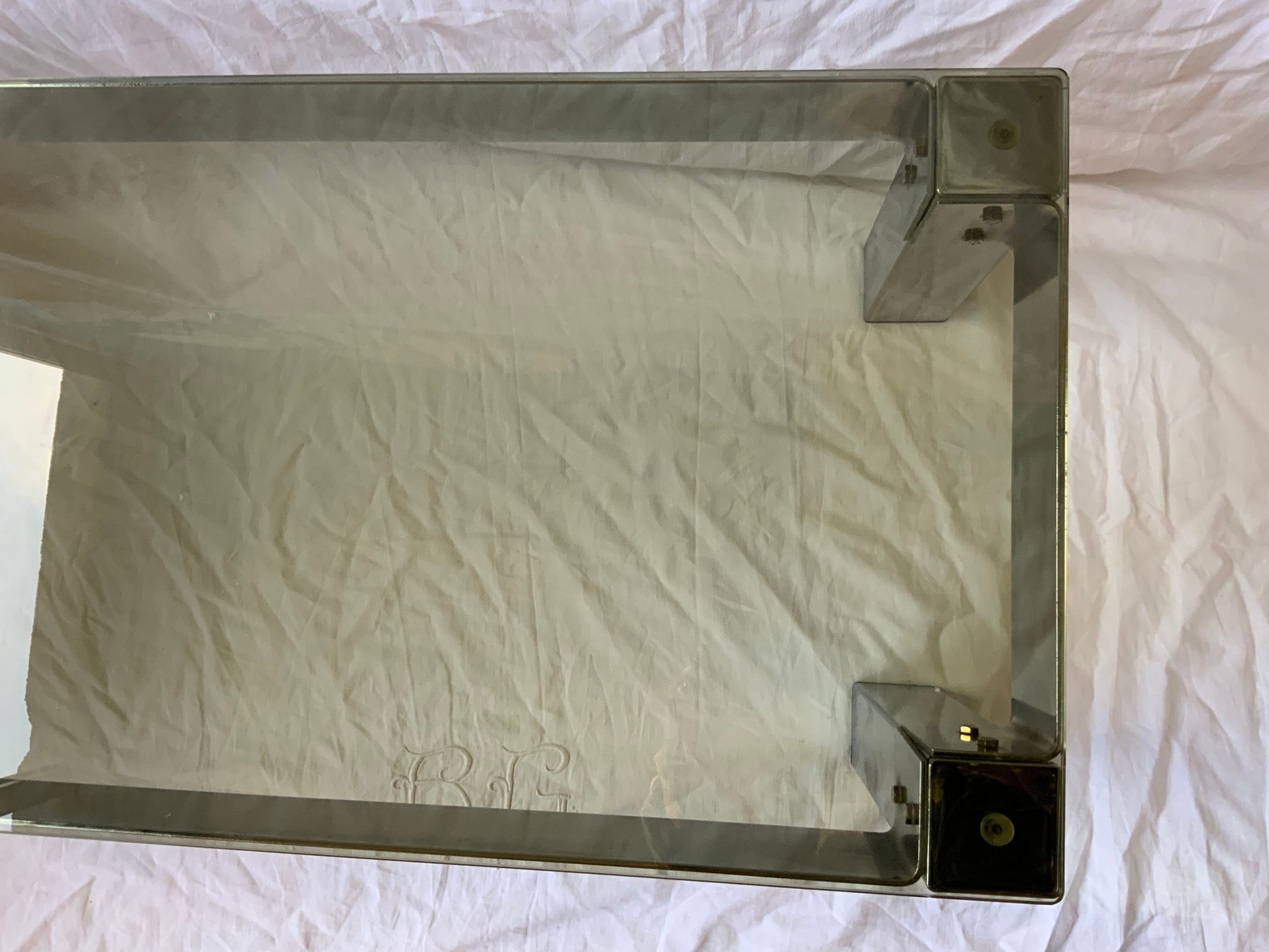 Vintage glass coffee table