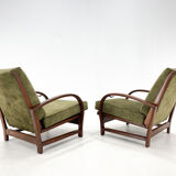 Pair of art deco adjustable armchairs 1930's