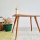Antique coffee table with compass legs