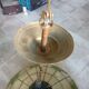Ancienne suspension vitrail style Art Nouveau