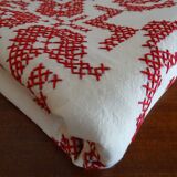 Cross-stitch embroidered tablecloth 160 x 130 in cotton