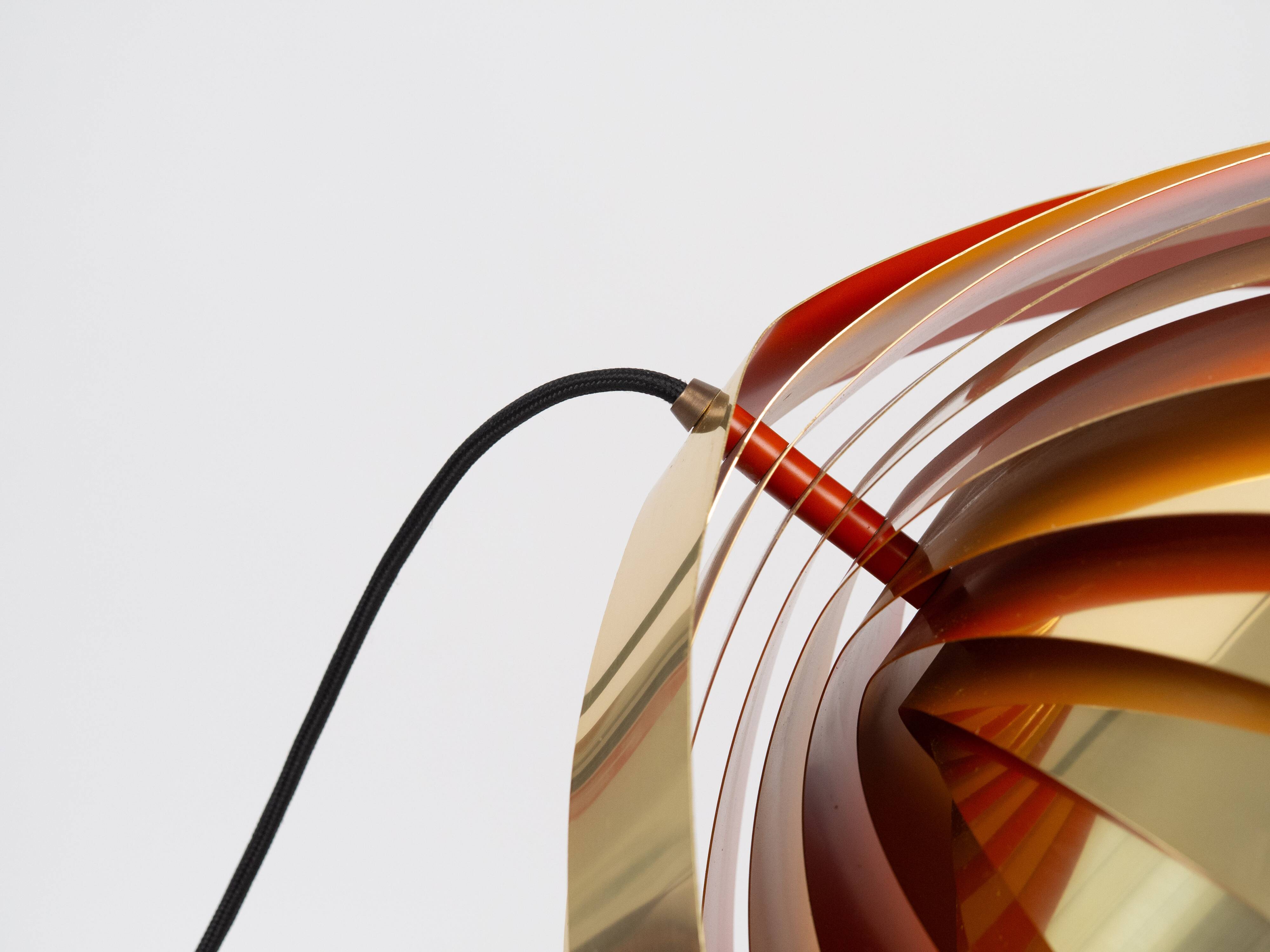 Danish vintage pendant lamp Konkylie by Louis Weisdorf, Lyfa, 1963